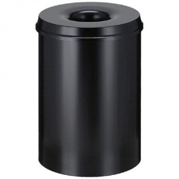Corbeille Vepabins 30 litres avec protection contre le feu 33,5 cm noire