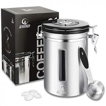 JENNIMER Stainless Steel Coffee Canister