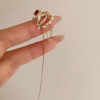Boucles d'oreilles à pince pour femmes et filles, bijoux avec perles Matel, style Punk
