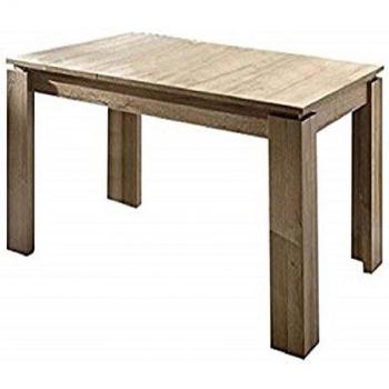 Table extensible pour 6 à 8 personnes décor chêne doré 160-200 x 90 cm
