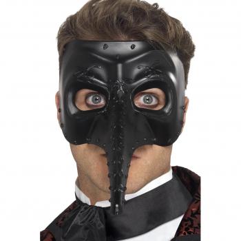 Capitano Venetian Gothic Mask – Black by Smiffys