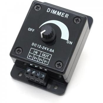 DC 12V/24V LED Dimmer Switch 8A Adjustable Power Supply for Light Strips