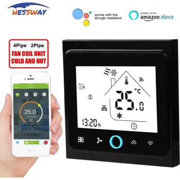 HESSWAY WiFi-Enabled Thermostat for 4P Fan Coil Control