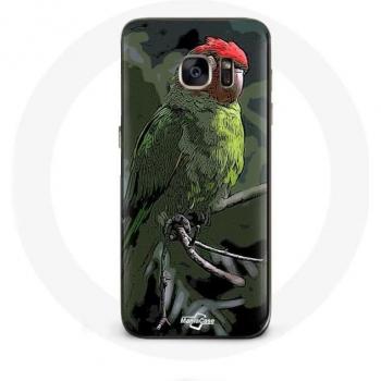 Samsung Galaxy S6 Edge Case Pionus Parrot Red Green