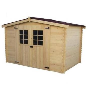 Abri extérieur Habrita 5,83 m² bois massif