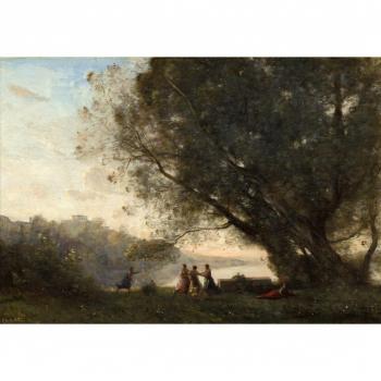 Bilderpuzzle 1000 Teile – Jean-Baptiste-Camille Corot: Seerand-Tanz (1865‑1870)
