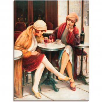 Kunstwerk Artland: Café II – Frau auf Leinwand