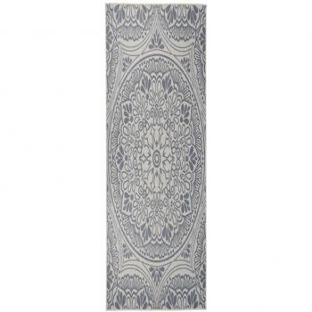 Tapis d'extérieur Avimac 80x250 cm motif azur