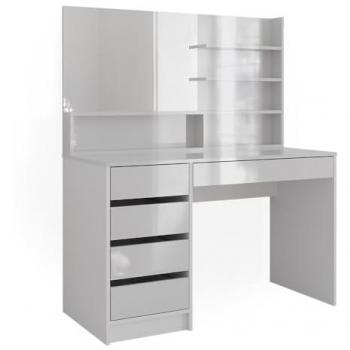 Tocador Sherry 145 cm con espejo, color blanco