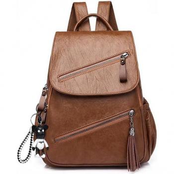 Soft School Bag Vintage Tassel Backpack