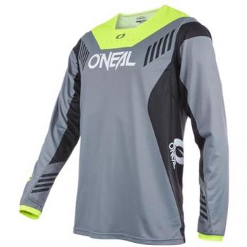 Oneal Element FR Hybrid V.22 Langarm Fahrrad Jersey Grau Gelb M