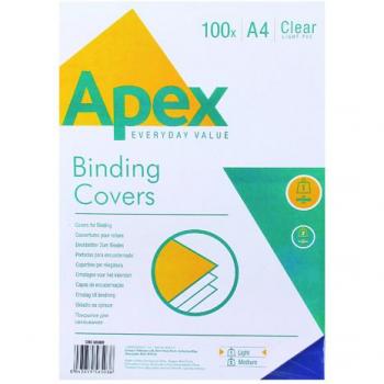 Fellowes Apex A4 Clear PVC Covers (Pack of 100)