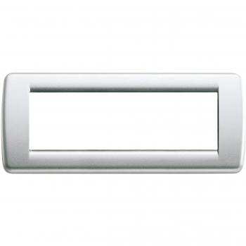 Vimar Idea 6 Módulos Placa Metálica Plata 16756