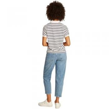 Tommy Hilfiger Poloshirt LYOCELL OPEN‑NK RELAXED – maritimes Design, Größe XXXL (Weiblich)