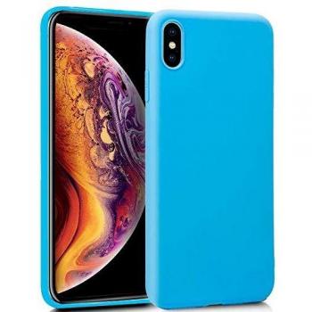 Cool Funda de Silicona para iPhone XS Max (Color Celeste)