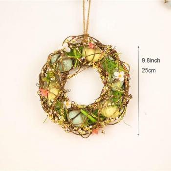 D13.7 Easter Foam Egg Hanging Wreath for Home Decor