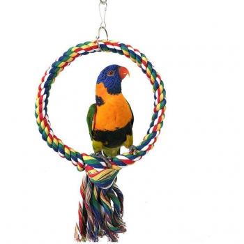 Cotton Rope Swing for Conures and Macaws