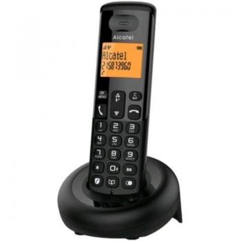 Alcatel E160 Schnurloses Telefon mit Ladeschale, Schwarz