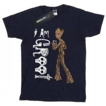 Marvel Boys Kids T-Shirt: Avengers Infinity War – Ich bin Teenage Groot, 7–8 Jahre, Weiß