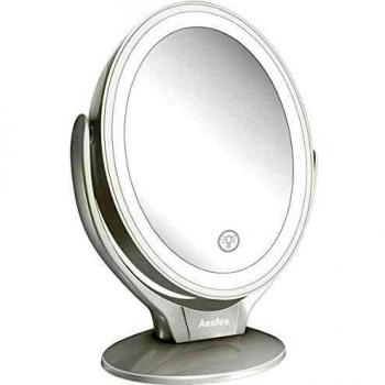 Aesfee Tischspiegel 7-fach, LED-Ansicht, schwenkbar