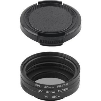 Boîtier Aluminium UV/CPL – Couvercle Objectif pour Xiaomi Yi 4K Lite