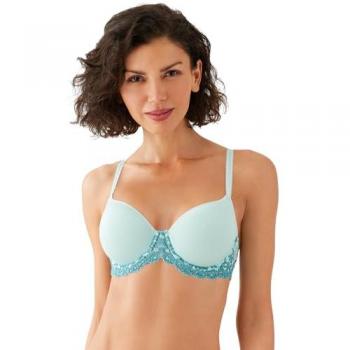 Wacoal Embrace Lace T-Shirt Bra in Eggshell & Brittany Blue – 32D