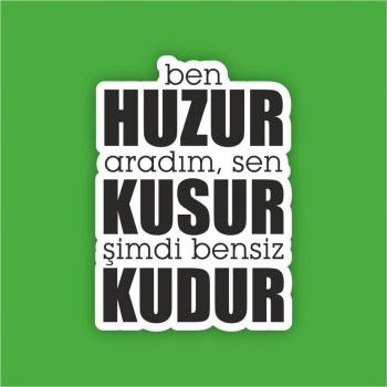 Kudur Laptop and Phone Sticker-Decal, Maximum 8cm, Peace of Mind Design