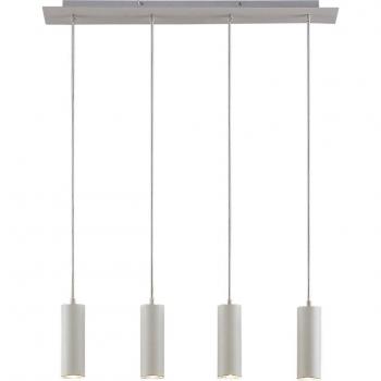Lindby lampada a sospensione Joffrey, a 4 luci, bianco, metallo