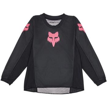 Fox 180 Blackout Mädchen-Jersey – Velotrikot in Schwarz mit Pinkakzenten (S)