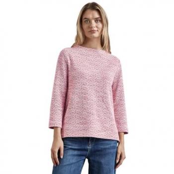Street One Bouclé Shirt 3/4 Ärmel Rot