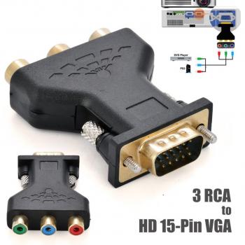 VGA Buchse zu 3RCA Stecker Adapter