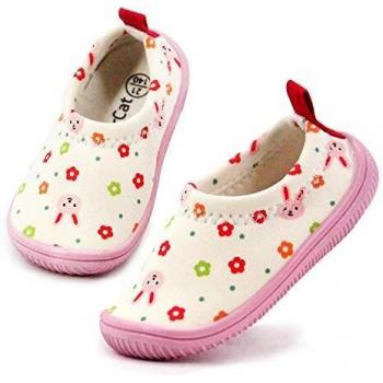 Dream Bridge Breachable Barefoot Aqua Skin Shoes for Kids (Pink Rabbit)