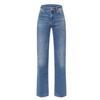 Liu Jo Weiß geflaredte Jeans 5‑Pocket Design Dunkelblau Größe 28