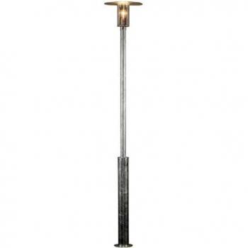 Konstsmide 663-320 Polycarbonate Column Light, RAW Galvanized Steel Stand