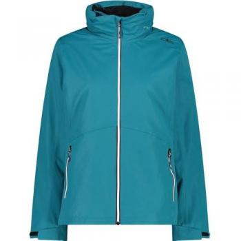CMP Women's Waterproof Zip Hood Turquoise Convertible Jacket