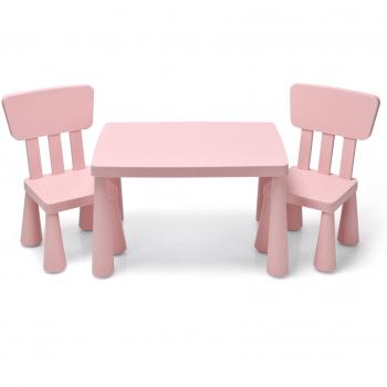 Table Enfant Rose avec Chaises pour Jeux et Études