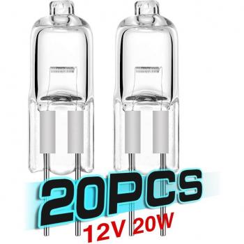 20pcs 20W JC Type G4 Halogen Energy-Saving Light Bulbs