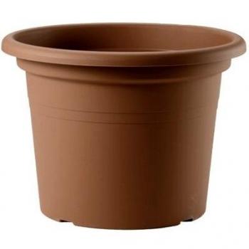 Vaso Tondo in Plastica 25 cm Terracotta