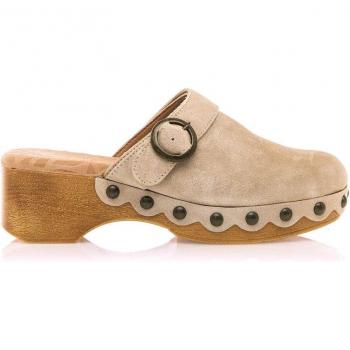 MTNG Zapatos de Tacón Beige – Puntera Redonda “Elois”