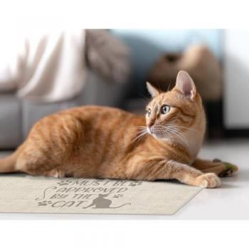 Alfombra de Vinilo Impermeable para Mascotas Mi Gato 48x75 cm