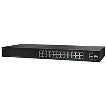 Conmutador no administrado Cisco SF112-24 con 24 puertos 10/100 y 2 mini-GBIC SFP