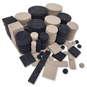 ToCi Filzgleiter 300‑Pack – Schwarz/Beige, selbstklebend, Möbel