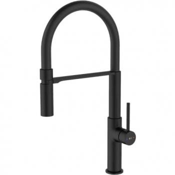 Grifo de cocina alto con sistema de ducha Magneto negro