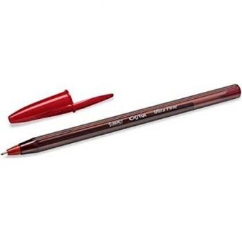BIC Cristal Exact Rojo Bolígrafo Ultrafino 20 piezas