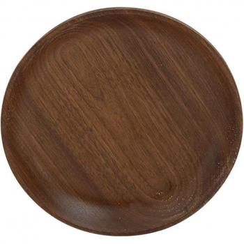Black Walnut Round Wooden Tableware Set