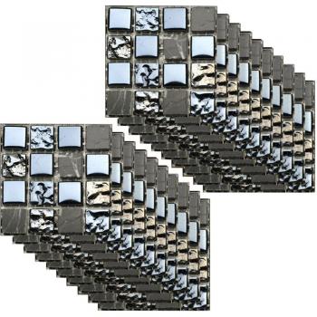 20PCS Oil-Proof 3D Tile Stickers for Kitchen and Bathroom Walls