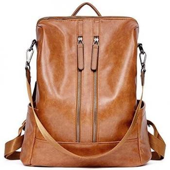 CLUCI Damenreise‑rucksack – stilvolle Leder­schultertasche mit 2‑in‑1‑Funktion