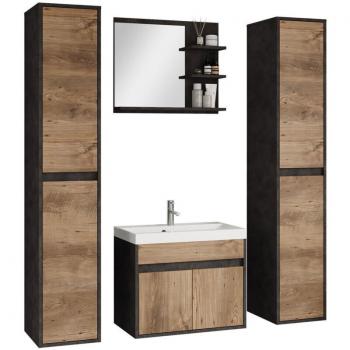 Sarasota 169 Matera Grigio Castagna – Set Bagno Completo