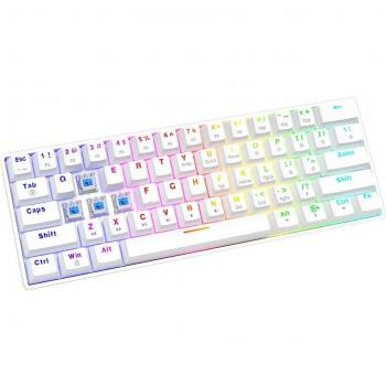 Savio WHITEOUT X2 TECLADO USB QWERTY Inglés Blanco