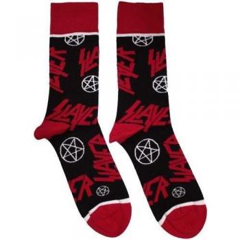 Socks Slayer 7UK-11UK Logotipo Rosso Nera